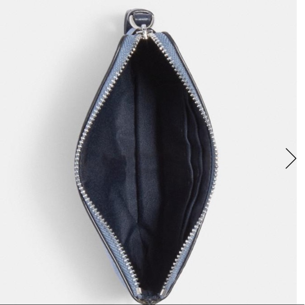 COACH RARE Corner Zip Canvas Den Midnight Wristlet - Picture 2 of 5